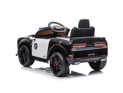 Coche De Policía Para Niños - Dodge Charger Srt 12v- 1 A 6 Años - Negro