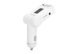 Cargador De Coche (iluminación Led, Manos Libres Bluetooth) Blanco