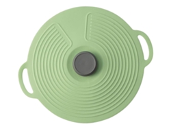 Tapa de silicona para alimentos Slowmoose con asa verde 31,5 cm