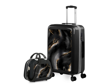 Juego De Maletas Pc ITACA Personalizado Base Negro negro-lava (45X68x26 Cm - 63L)