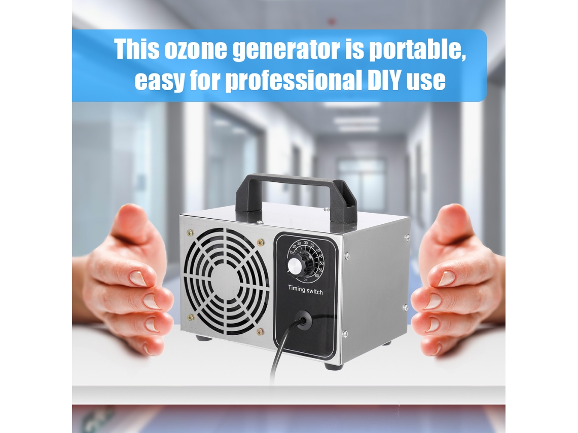 Gerador De Ozônio Portátil 20g/h Purificador De Ar Remove Formaldeído Para Casa E Carro