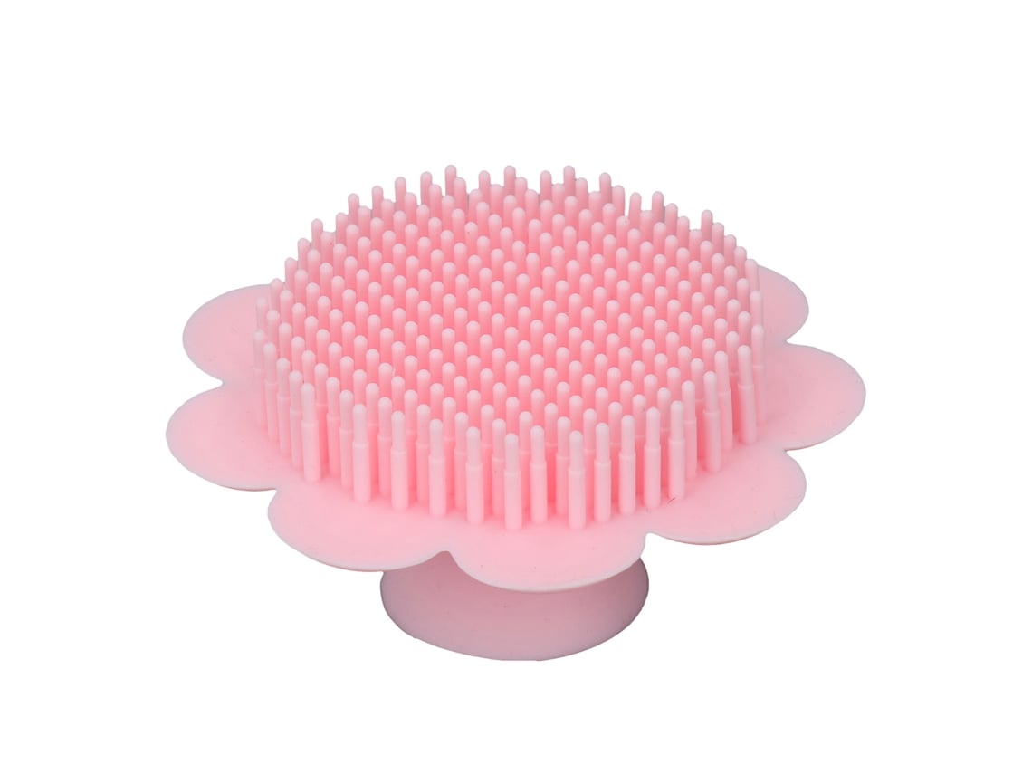 Escova De Banho Silicone Bebê Sunflower Suave Exfoliante Massagem Rosa