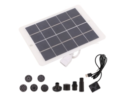 Bomba De Agua Solar De 3w Con Fuente De Alimentación De 5v Cc Para Pájaros, Patos, Jardines, Piscinas Y Paisajismo.