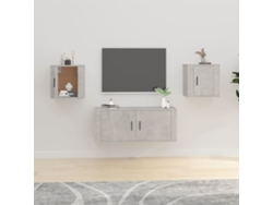 Estantería/Muebles de TV de Pared 2 Pzs 40X34,5X40 Cm Gris Cemento