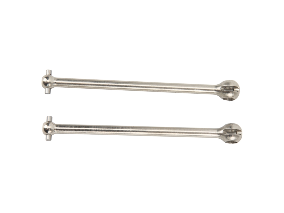 2pcs Eje De Transmisión Cvd De Acero Delantero Y Trasero Para Coches Rc Arrma 1/7 1/8 Perillas De Transmisión Plateado
