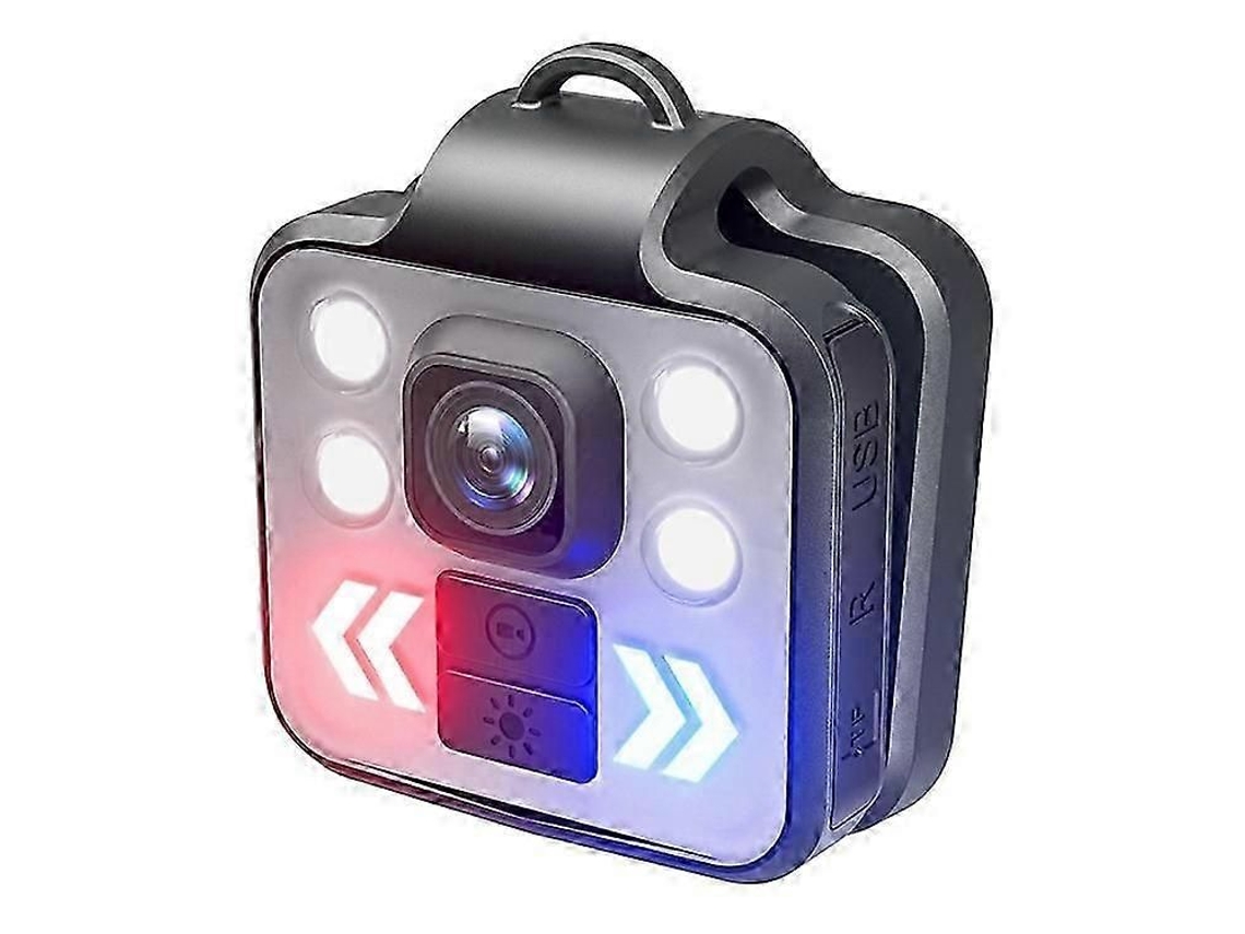 Cámara deportiva portátil con clip para el cuello, mini cámara de grabación para exteriores con linterna LED. TAISHENGDA