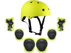 Kit de protección infantil casco amarillo
