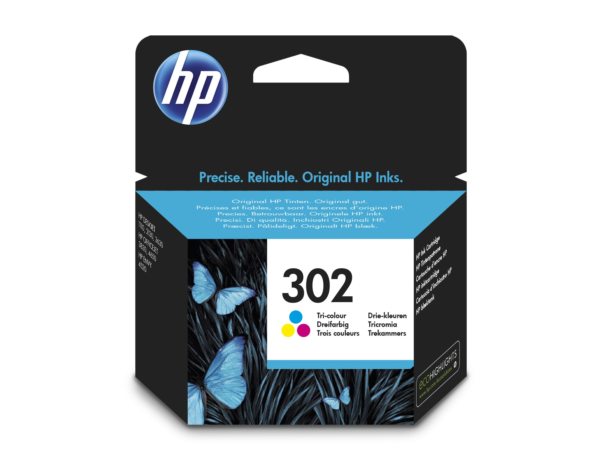Cartucho de tinta HP 302 color original (F6U65AE)