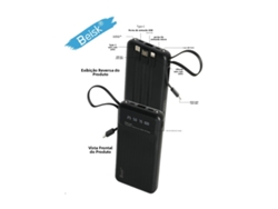 Beisk Black 4-in-1 Power Bank | 10000mah Built-in Cable Digital Display Portable Charger With Led Light