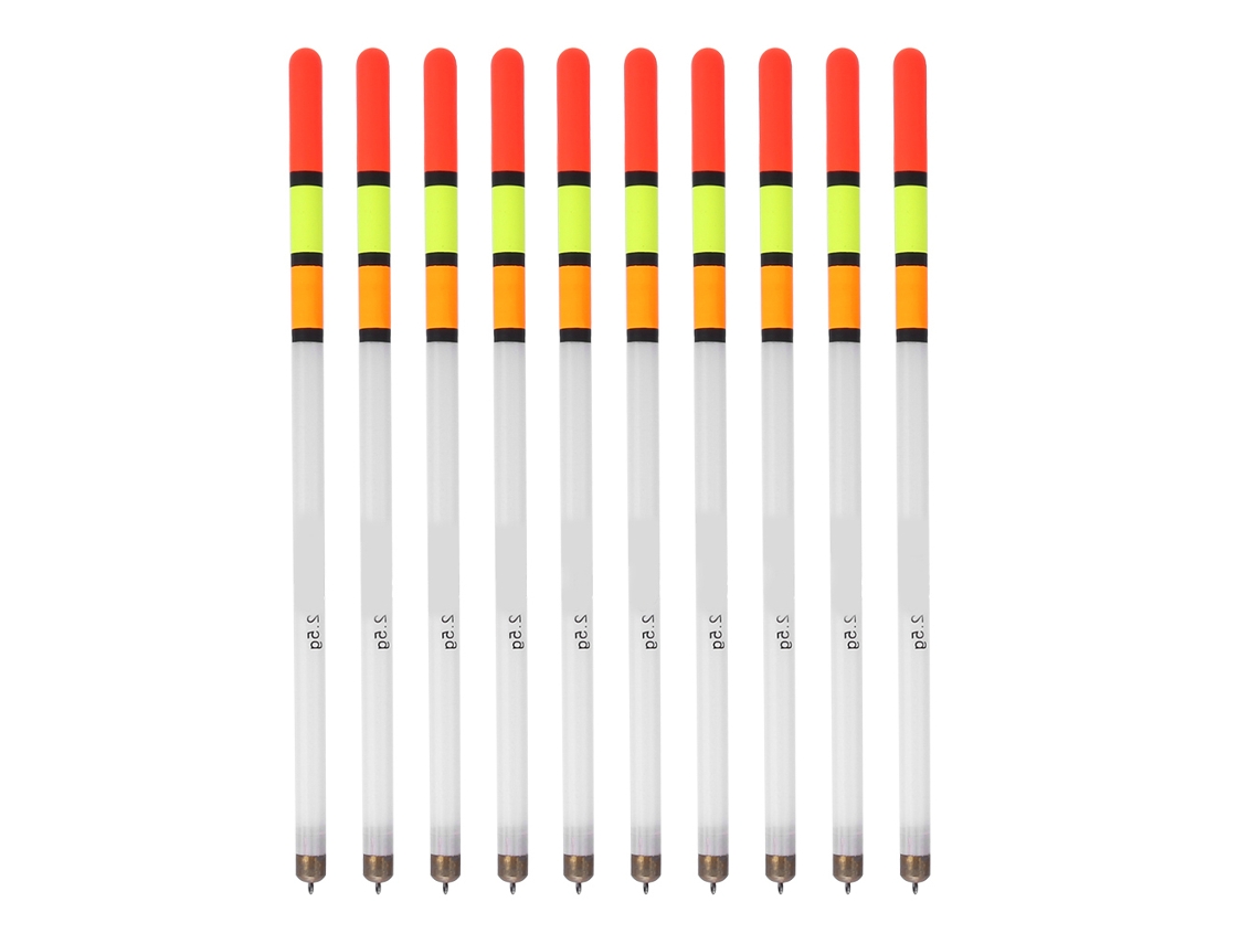 Kit De 10 Flotadores De Pesca De Plástico Duradero Para Cañas De Pescar (6,35 Cm, Blanco)