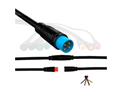 Conector Waterproof 8mm 4 Pin - 5m