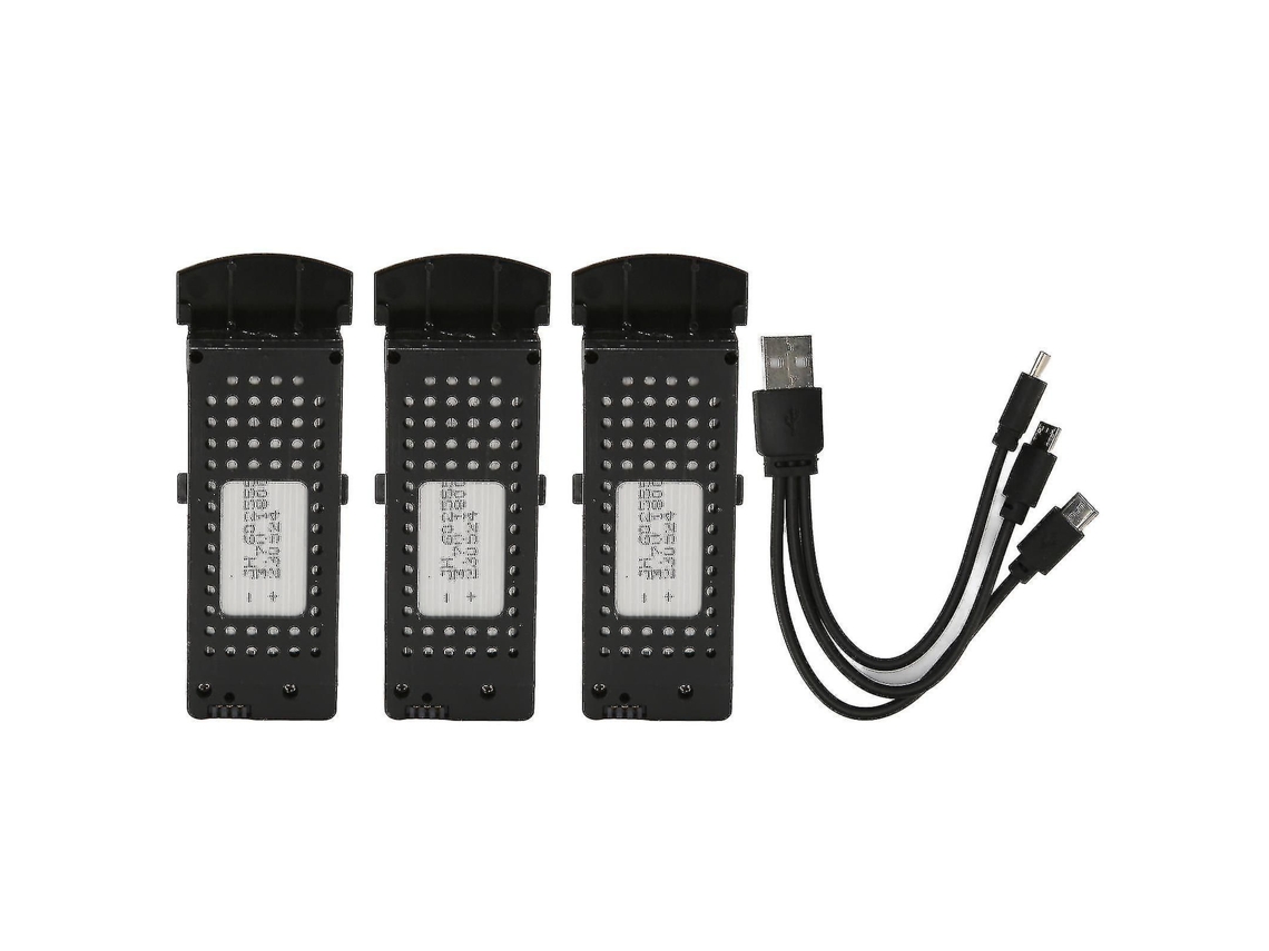 Pack 3 Baterias Lítio 3,7v 1800mah Alta Capacidade. Substituição Drone S6/g6/q6.
