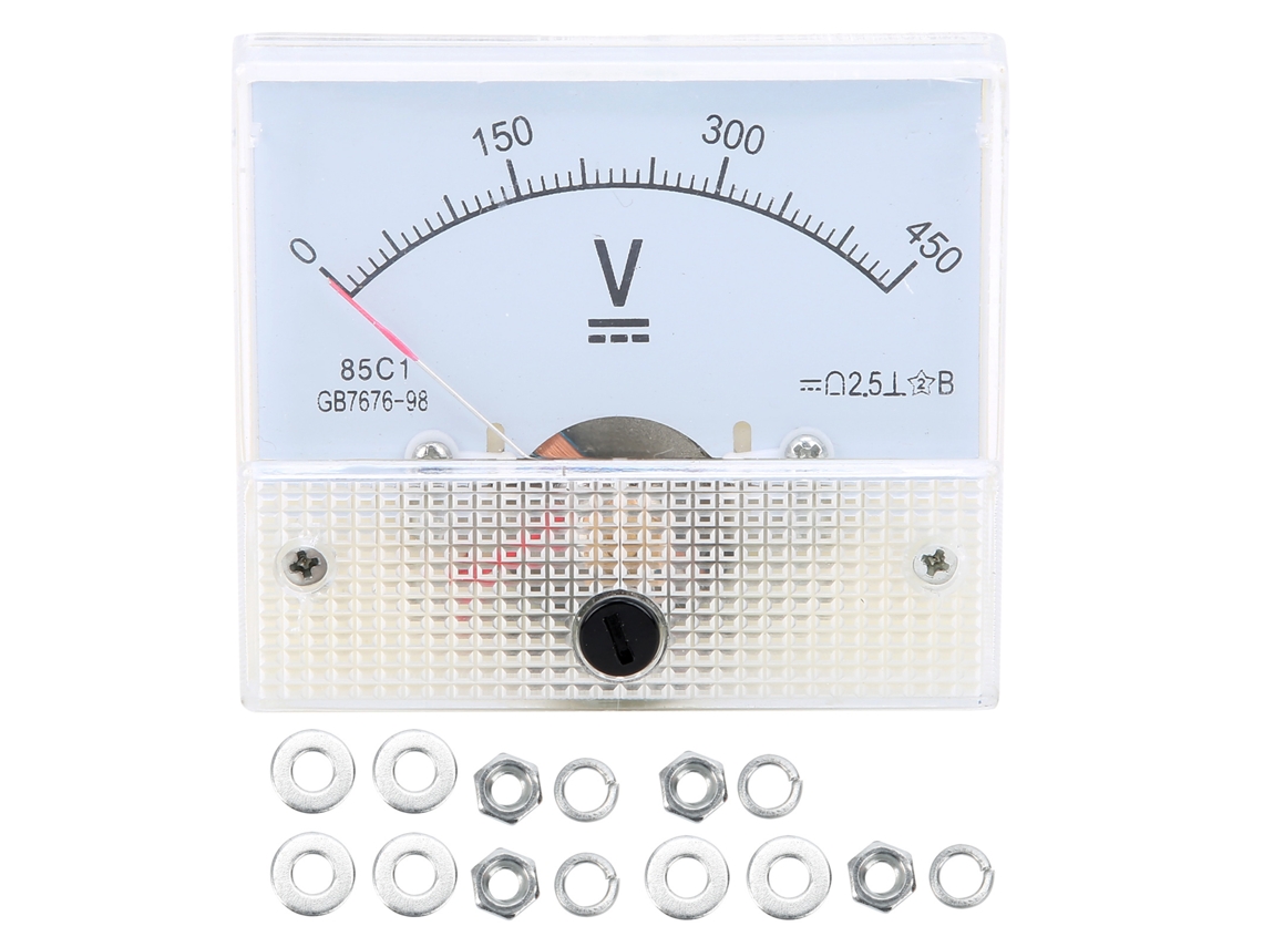 Voltímetro De Aguja De Cc, Medidor De Voltaje De 0-450 V Con Precisión De ±2,5 % Para Circuitos Eléctricos.