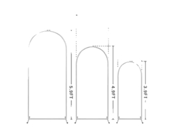 Arco de boda, juego de 3 elegantes soportes para telón de fondo, blanco, juego de 3 piezas