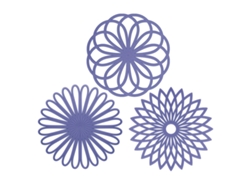 KOFIHETY 3PCS Fundas de Silicona para Cocina, Posavasos Térmico, Posaollas, Almohadilla para Mesa, Multiusos con Diseño de Flor - Morado
