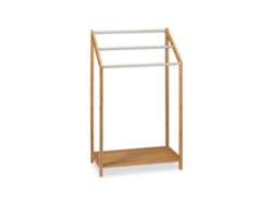 Toalheiro Relaxdays Em Bambu, 3 Varões, Freestanding, Prateleira, Moderno, Axlxp: 85 X 51 X 31 Cm, Natural
