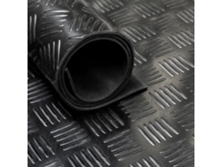 Corredor de goma / alfombra de goma en rollo Traanplaat 3mm - Ancho 150 cm