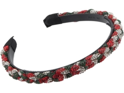 Diadema Navideña Festiva - Estilo Francés Con Nudos Estéticos