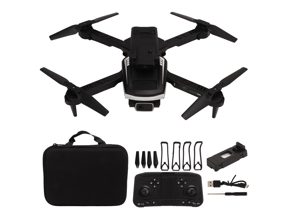 Dron Cuadricóptero Plegable Con Cámara Dual 4k, Sistema Para Evitar Obstáculos, Luz Led Y Control Remoto.