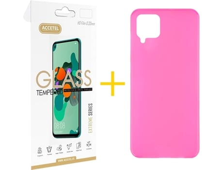 Carcasa + Protector de Pantalla para Huawei P40 Lite ACCETEL Rosa