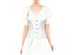 Corset Jacquard Blanco para mujer