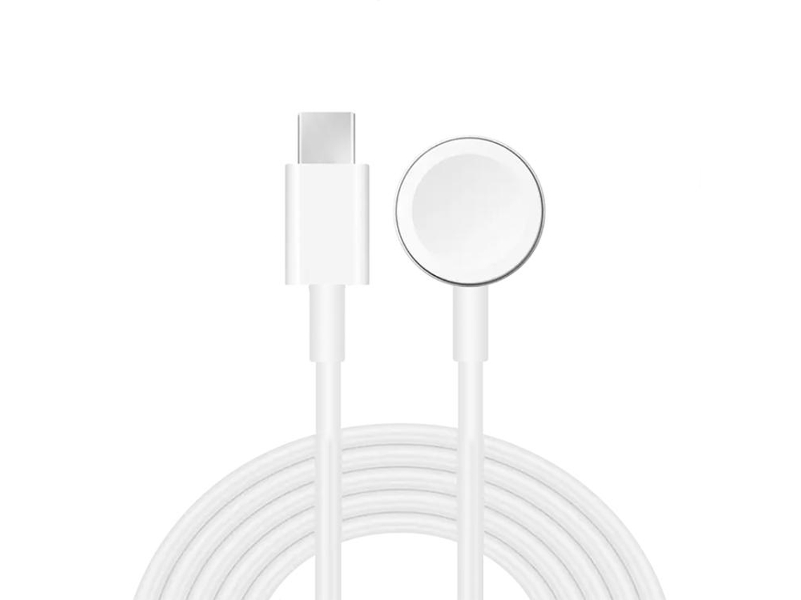 Cable magnético de carga rápida para Apple Watch Series 3 Tipo-C, 1 m, blanco