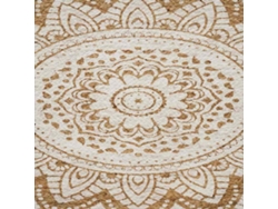 Alfombra De Yute Floral Natural 205 X 305 Cm Yute