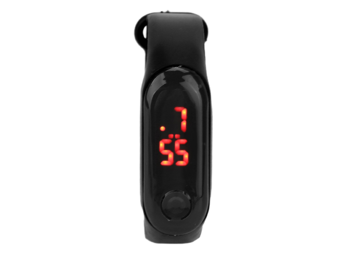 Mini Reloj Deportivo Electrónico Para Niños Con Correa De Silicona Y Led Rojo.