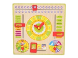 2026-tablero Montessori "todo Sobre Hoy" Para Niños +3 Años: Reloj, Fecha, Mes, Material Educativo De Madera