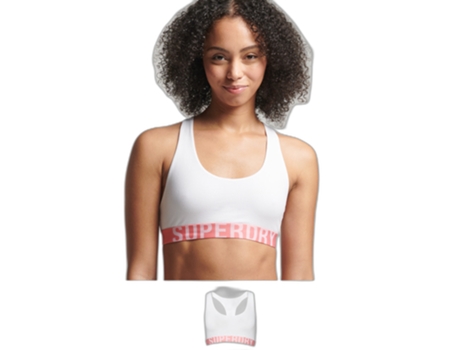 Sujetador Deportivo para Mujer SUPERDRY (Algodón - 42 - Blanco)