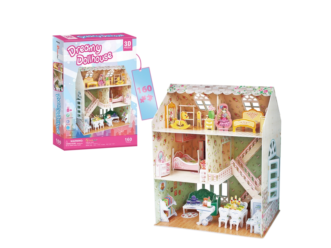 Puzzle 3D TOYTOWN Dreamy Doll House  - Casa de muñecas infantil para niñas (160 Peças)