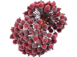 Frutos Navideños Artificiales De Acebo Escarchado 12mm Rojo Oscuro Decoración De Flores 400 Piezas