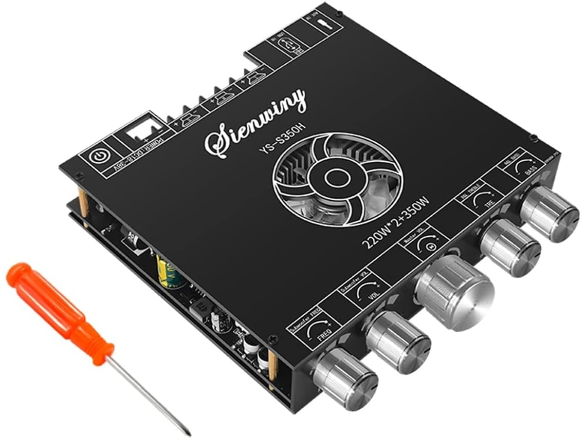 Placa Amplificadora Bluetooth S350h De 2 Canales Y 1 Canal Tpa3255