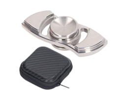 Juguete Giratorio De Metal Para Dedos Con 2 Cuchillas Curvas Para Aliviar El Estrés Y Bolsa De Almacenamiento.