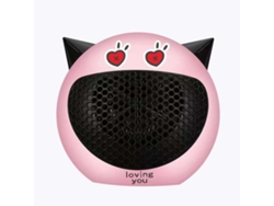 Calefactor Eléctrico TRUMSHOP para Uso Doméstico Portátil Rosa