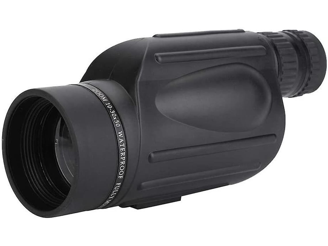 Telescopio monocular 10x30 HD IP68 con adaptador de mango, trípode para teléfono, observación de aves, camping, viajes al aire libre, color negro.