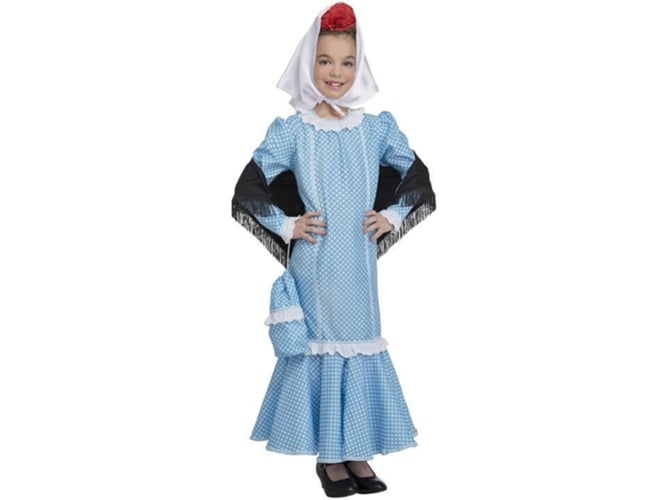 Disfraz de Niña DISFRAZZES Chulapa Azul (Talla: 3 a 4 años)