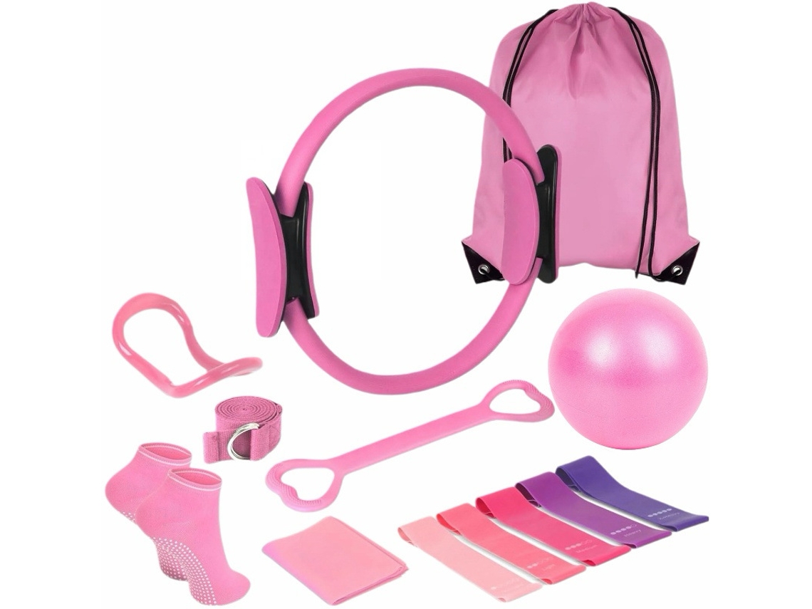 Set De Pilates De 13 Piezas Para Tonificar Y Adelgazar (Rosa)  DIGITALLAB