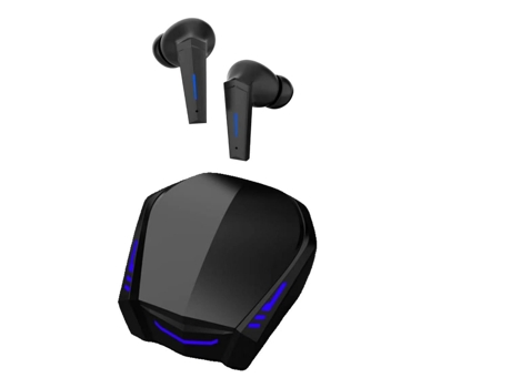 BISBISOUS F1 Auriculares Bluetooth para juegos con micrófono Estéreo de alta fidelidad Llamada clara Latencia ultrabaja Negro