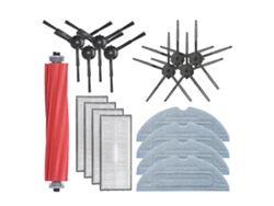 17 piezas compatibles con el kit Roborock G10s: cepillo principal, cepillo lateral, filtro HEPA, paño de fregona.