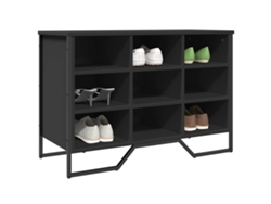 Zapatero | Armario Zapatero De Madera De Ingeniería Negro 90x38x61,5 Cm