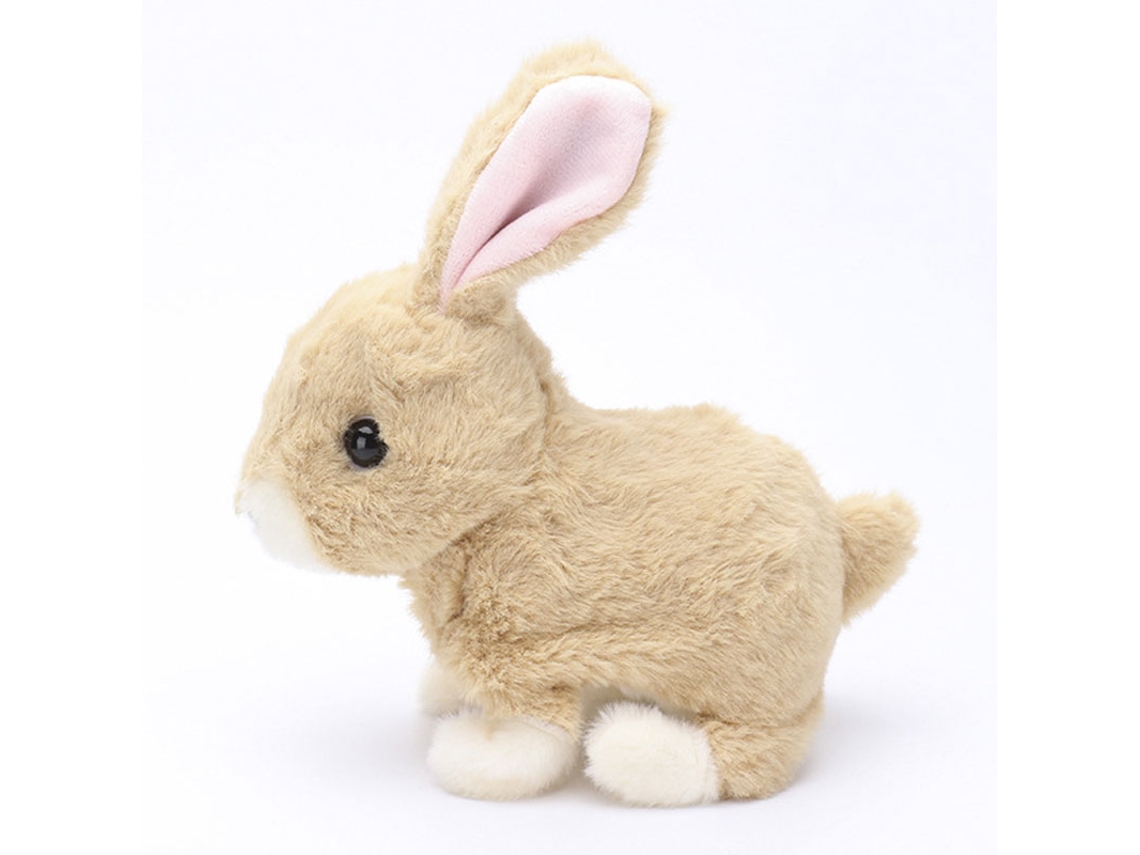 Conejo robot electrónico interactivo de peluche MDUG en color marrón