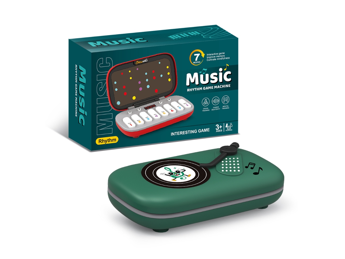 Consola de juegos portátil Eifson Rhythm Master, caja de desafío de ritmo musical (verde)