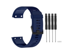 Accesorio De Reemplazo De Correa De Reloj De Silicona Para Garmin Forerunner 35/30 Azul Oscuro
