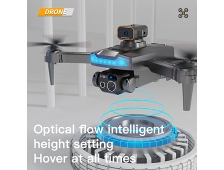 Dron P15 con cámara dual 4K Evitación de obstáculos de 360 (2 baterías - Duración de la batería: 20 min - Negro) YIZHOOD
