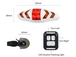 Luz trasera de control remoto inalámbrico YIZHOOD DES253 (negra)