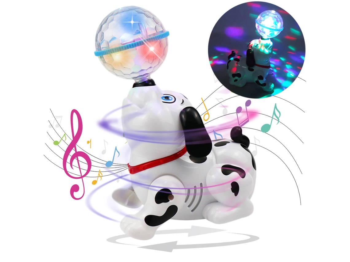 Ats-juguete Eléctrico Top Ball Sea Puppy Perro Cantante Musical Giratorio Regalo De Navidad Para Niños Y Amigos