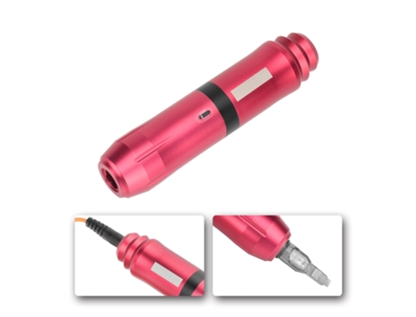 Atomus-Juego de agujas de cartucho para tatuaje, máquina de tatuajes con Motor, lápiz para tatuaje giratorio, diseño de puerto DC portátil rojo