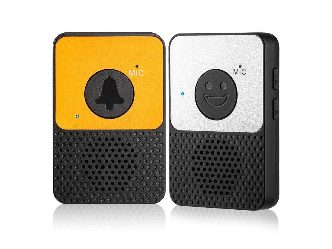 Timbre Con Intercomunicador Inalámbrico D30 Con Volumen Ajustable Y Comunicación Bidireccional. Brilvibera_ptg
