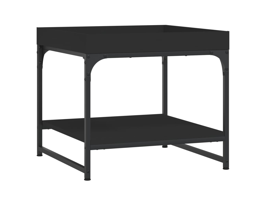 Maison Exclusive - Mesa De Centro Madera De Ingeniería Negro 49,5x49,5x45 Cm
